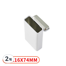 반센트 틴케이스 튼튼한 철제 경첩 틴박스 | 다꾸 스티커 포카 보관함 사각 무지 틴케이스 포카 포토 다꾸 굿즈 틴 케이스 뚜껑일체 중형, 2개, 블랙