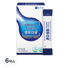 종근당 블루베리맛 프로바이오틱스 생유산균 30p, 60g, 6박스