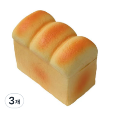 리빙릿 빵 말랑이 소금빵 스트레스 해소 스퀴시 쓸데없는 선물, 3개, 50g, 식빵