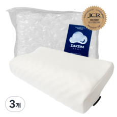 (기본커버증정) 작심홈 프리미엄 100% 천연라텍스 자체공장생산 커브형 경추베개 목디스크 베개추천 메모리폼 라텍스베개 양모베개 목베개 이사 부모님 신년선물 설선물 명절선물 새해선물, 화이트, 3개