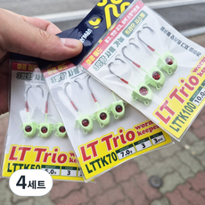 워터맨 LTTK 지그헤드 갈치 풀치 역지그 세트, 4세트, 3개입
