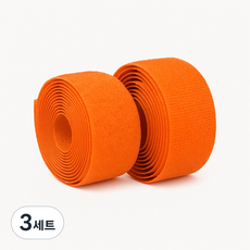칼라벨크로 너비2.5cm 25M 암수 세트, 3개, 주황