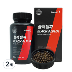 어바웃알파 블랙알파 남성 정력 영양제 장어22배+굴33배 활력 아르기닌 블랙마카 복분자 야관문 아연, 2개, 90g