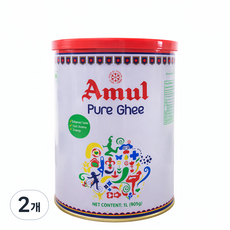 AMUL PURE GHEE INDIA 아뮬 퓨어 기버터 목초사육 방탄커피 기버터, 2개