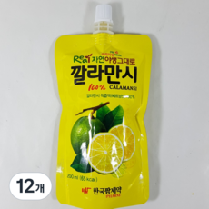 한국팜제약 프리미엄 리얼 자연 그대로 깔라만시 100% 착즙액, 12개, 200ml