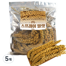 앵무새 햄스터 간식 건조밀렛 대용량, 5개, 500g