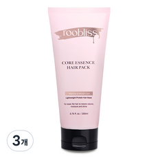 루블리스 단백질폭탄 극손상모 복구 헤어팩 로제 웨이브 트리트먼트, 3개, 200ml