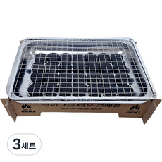 구이박사 일회용 직화 그릴 네모 스페셜, 3세트