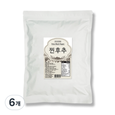 FOODRI 찐후추 후추가루, 6개, 1kg
