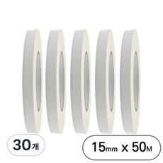 아트위브 대용량 종이 마스킹 테이프 아이보리 15mm (50M), 30개