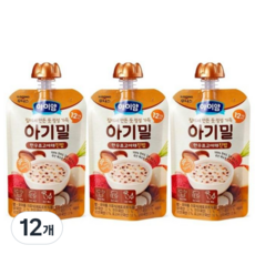 [달콤잔] 아이얌 아기밀 한우표고야채진밥, 100g, 12개