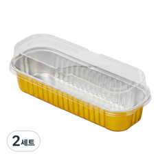 키친코디 알루미늄 직사각 200ml 티라미수 보틀케이크용기 두쫀쿠 3구 케이스, 2세트, 125개