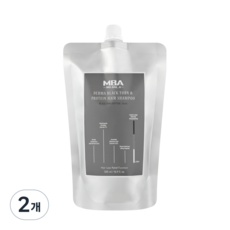 탈모완화 기능성 새치완화 모발아 더마 블랙턴 앤 프로틴 헤어 샴푸 (리필), 2개, 500ml