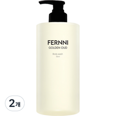 <스위스 직수입 향료> 향수 바디워시 여성 1위 추천 향기좋은 바디워시 향좋은 고보습 바디클렌져 등드름 [페르니 본사정품] 페르니 바디워시 골든 오우드, 500ml, 2개