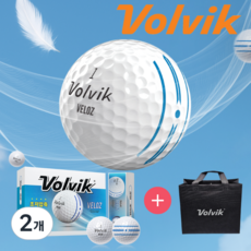 볼빅 벨로즈 VELOZ 초 저압축 3피스 고반발 골프공, 2개, 12개입, 화이트