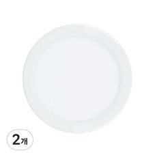 더쎈 LED 슬림엣지 원형직부 8인치 20W, 주백색, 2개