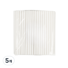 [벌크]에코윌 국내제조 환경부 친환경PLA빨대 스무디 버블티11mm 25cm, 5개, 100개입