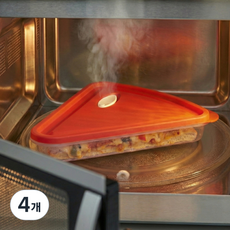 어반플레어 조각피자 냉동보관 밀폐용기, 4개