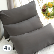 나가다 1+1 베개커버, ONLY 차콜, 4개