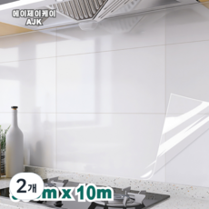에이제이케이 [정품] 투명 타일시트지 다용도 무점착 오염방지 시트지, 2개
