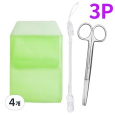 널스포켓 스프링집게줄 시저가위 14cm 3P 모음 간호사 용품, 4개, 널스3P_라이트그린모음