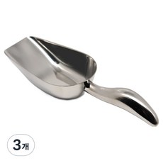 키친라인 사각 얼음스쿱 스텐 얼음삽 카페 아이스 스쿠프, 3개, 사각실버(L)