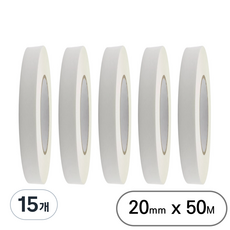 아트위브 대용량 종이 마스킹 테이프 아이보리 20mm (50M), 15개