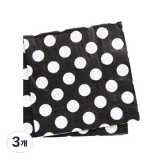 피플스파티 파티냅킨 도트무늬 33*33cm, 3개, 60개입, 블랙