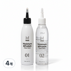 수분단백질 셀프 파마약 1제+2제 마이홈살롱 미용실 전용 단백질펌 탱글한 컬 완성, 4개, 150ml