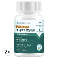 아티초크 오일제로 알파CD 애사비 바나바잎 고함량 추출물 HACCP인증 식약청인증 채움밸런스, 2개, 60정