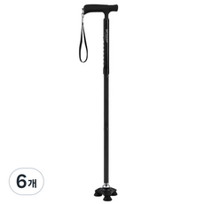 GPTcamp T5M 3단 접이식 초경량 3발 노인 지팡이 어르신 원스텝 폴딩, 6개, GPT-T5M