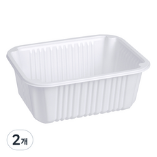 큐담 성형 실링용기 Q-19157 (19x15x7) 화이트, 2개, 100개입