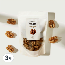 그린오븐 수제 호두강정 답례품 호두정과 견과류 선물세트 건강한 간식, 3개, 200g