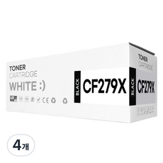 79X CF279X 대용량 재생 호환 토너, 4개, 검정