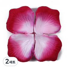 부직포 장미300 꽃잎 조화 플라워샤워 프로포즈 웨딩 장식 소품, 2세트, 15-마젠타화이트300장