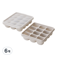 히어키친 국내생산 실리콘 2구 얼음틀 다진마늘 양념틀, 크림 1+1, 6개