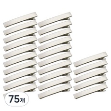 리본빌 헤어핀만들기 리본공예재료 핀대 평집게, 6cm, 75개