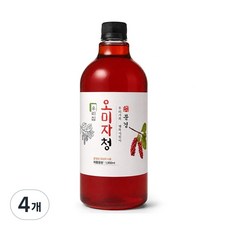 문경 오미자청 오미자원액 오미자차 오미자엑기스, 1L, 1개입, 4개