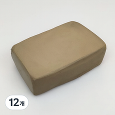 숲인더시티 공예 유점토 소프트 500g, 옐로 테라클레이, 12개