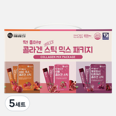 딱좋아 콜라겐 젤리스틱 믹스 패키지 (석류15+타트체리15+ABC15), 900g, 5세트