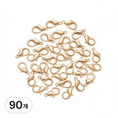 랍스터 고리 연결고리 키링 부자재 10mm, 90개, 라이트골드
