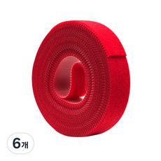 지오비즈 양면 벨크로 레드 5m, 6개