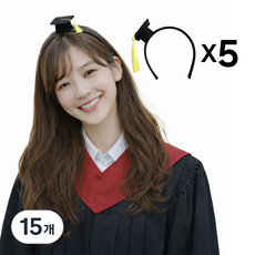 모디공작소 미니 학사모 머리띠, 15개, Yellow