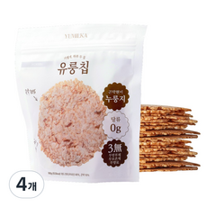 유밀가 유룽칩 저당 곤약 현미 누룽지 실속팩 1봉, 4개, 160g