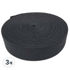 긍정미공방 코메즈밴드 30mm 12마 허리고무밴드, 3개, 블랙