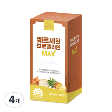 웰빙곳간 퀘르세틴 브로멜라인 MAX 회화나무추출물 효소 고함량 18000mg, 4개, 120정