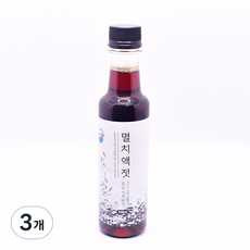 [추자도 생산] 멸치액젓 13년 숙성 진한 김장용 제주 멸치액, 3개, 250ml