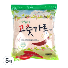 중국산 고춧가루 김치용 보통맛, 5개, 1kg