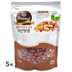 황토가마에 구운 국산땅콩, 5개, 250g