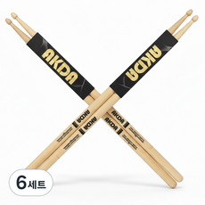 연습용 가성비 드럼스틱 메이플/여성및아이를위해 히코리보다 15% 가볍게제작/손목 힘이 부족한 초보자용, 6세트, 우드